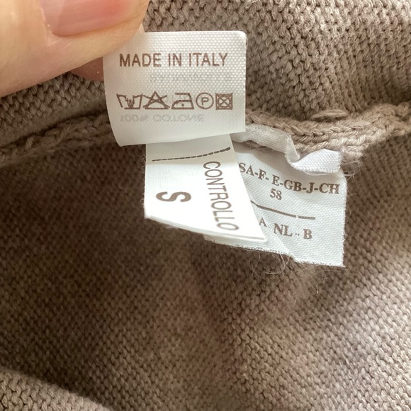 Brunello Cuchinelli Cotton Pullover Sweater Tan Sz 58 (XL) - Picture 6 of 7